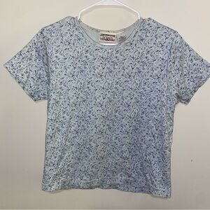 VTG-07 vintage Blue Floral Women's Tee